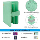 Melsbrinna Rfid Passport Holder for Travel women/Men, Cute Passport Wallet Rfid Blocking Card Slots, Rfid Passport Cover/CaseTravel Wallet, Passport Book Holder (1, Green3) by TinyTreasures Baby Boutique