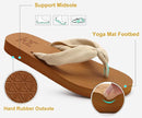 KuaiLu Flip Flops for Women with Arch Support Yoga Mat Comfortable Summer Beach Walking Thong Cushion Sandals Slip On Indoor Outdoor by TinyTreasures Baby Boutique