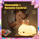 One Fire Night Light for Kids Room, Timer Baby Toddler Nursery Animal Battery Remote Kawaii Night Lamp, Cute Decor Easter Bunny Gift/ Basket Stuffers Decoration by TinyTreasures Baby Boutique
