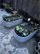 2 Pack 4x2x1FT Galvanized Raised Garden Bed Kit Oval Metal Ground Planter Box Outdoor Bottomless Planter Raised Beds for Vegetables Flowers Herbs Fruits, Green by CozyNest Decor