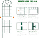 4 Pack Metal Garden Trellis for Climbing Plants,Green Metal Garden Trellis for Vines Plant Rose Vegetable Support,Large Decorative Outdoor Trellis by GreenHaven Gardens