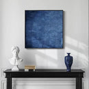 Framed Navy Blue Modern Abstract Wall Art, Canvas Paintings Artwork for Walls, Minimalist Blue Art Prints Pictures for Living Room, Hallway, Bedroom, Office, Bathroom Wall Decor -24x24 Inch by CozyNest Decor