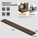 Floating Shelves for Wall, 72"x9.3" Rustic Solid Live-Edge Elm Wood Wall Shelves, Heavy-Duty Floating Shelves with Invisible Brackets, Set of 2 for Living Room, Bedroom, and Kitchen, Grey Finish by CozyNest Decor