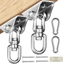 Heavy Duty Swing Hangers for Wooden Sets 2000 LB Capacity Hammock Hanger 360 Swivel Stainless Steel Swing Hardware Accessories 2 Packs for Porch Playground Yoga Heavy Bag by TinyTreasures Baby Boutique