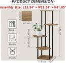 AZERPIAN Plant Stand 5 Tier Indoor Metal Flower Shelf for Multiple Plants Corner Tall Flower Holders for Patio Garden Living Room Balcony Bedroom, Black (5 Tier-Black) by GreenHaven Gardens
