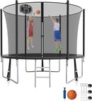 SKYUP Tranpoline 1500LBS 16 15 14 12 10 8 FT Tranpoline for 7-10 Kids and Adults, Windproof Outdoor Tranpoline with Enclosure Net, Basketball Hoop, Easy to Install & Last Long - ASTM Approved by TinyTreasures Baby Boutique