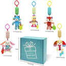 BLOOBLOOMAX Sock rattles for Babies 0-24 Months Baby Animal Foot Finder Educational Toys by TinyTreasures Baby Boutique