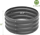 2-Pack 2x1ft Galvanized Raised Garden Bed, Outdoor Planter Bed, Metal Planter Box for Gardening and Planting by GreenHaven Gardens