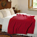 Amélie Home Chenille Knit Throw Blanket for Couch, Chevron Texture Decorative Soft Blanket for Sofa, Bed & Chair, 50"x60", Red by CozyNest Decor