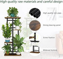LINZINAR Plant Stand 4 Tier 5 Potted Indoor Plant Shelf Multiple Stands for Garden Corner Balcony Living Room (4 Tier 5 Potted, Black) by GreenHaven Gardens