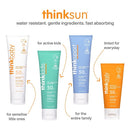 Thinkbaby SPF 50+ Baby Mineral Sunscreen – Safe, Natural Sunblock for Babies - Water Resistant Sun Cream – Broad Spectrum UVA/UVB Sun Protection – Vegan Baby Sunscreen Lotion, 6 Oz. by TinyTreasures Baby Boutique