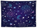 HZOHNAGO Boho Sun Moon Tapestry Purple Blue Sun Stars Galaxy Pattern Printed Wall Tapestry Wall Hanging for Bedroom Living Room Dorm 80" W x 60" H by CozyNest Decor