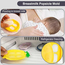 Baby Fruit Food Feeder - Silicone Nibble Tray Combo - Breastmilk Popsicle Mold for Cooling Relief, BPA Free Mesh Feeder for Infant Self Feeding (Claw Blue + Pineapple) by TinyTreasures Baby Boutique