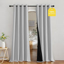 NICETOWN 100% Travel Blackout Curtains for Baby, Grommet Thermal Insulated Energy Saving Window Treatments Lightweight & Easy to Install for Bedroom, W52 x L84, Off White, 2 Panels by TinyTreasures Baby Boutique