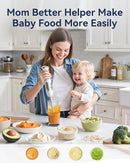 Immersion Blender Handheld 1000W 5 in 1 Corded Stick Hand Blender Kitchen with 12 Speed, BPA-Free, Mixing Beaker, Chopper, Whisk, Milk Frother, Perfect Emulsifier for Soup, Baby Food, Sauce, Puree by TinyTreasures Baby Boutique