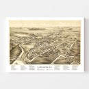 Vintage Map of Lancaster, New York 1892