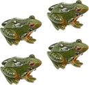 Miniature Frog Figurine, Fish Tank Decoration for Miniature Fairy Garden and Terrarium Statue(4 pcs) by GreenHaven Gardens
