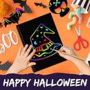 ZMLM Scratch Paper Art-Crafts Gift: 2 Pack Rainbow Notebooks Supplies Toys for 3 4 5 6 7 8 9 10 Years Old Girls and Boys Kids Halloween Birthday Party Games by TinyTreasures Baby Boutique