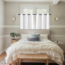 MIULEE Short Curtains for Windows - Pure White Half Window Curtains Thermal Insulated Privacy Drapes for Kitchen Bedroom Bathroom Grommet Top Small Basement Tiers W40 x L36 Inch 2 Panels by TinyTreasures Baby Boutique