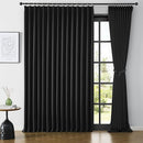 KEQIAOSUOCAI Extra Wide Black Pinch Pleated Curtains 100 x 95, Thermal Insulated Noise Cancelling Living Room Drapes 95 Inches Long, Patio Sliding Glass Door Window Curtain 2 Panels by TinyTreasures Baby Boutique