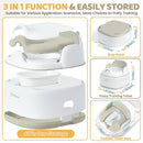 Orzbow 3-in-1 Potty Training Toilet, Detachable Baby Potty, As Toddler Toilet Seat, Chair, Step Stool for Boys & Girls 18+ Months, Potty Training Seat with Splash Guard, Lid, Easy Clean, Brown by TinyTreasures Baby Boutique