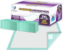 Disposable Bed Pads for Adults Extra Large 36 x 36 (50 Count) - Incontinence Bed Pads, Chuck Pads, Chux Pads, Changing Pads for Baby, Pee Pads for Kids by TinyTreasures Baby Boutique