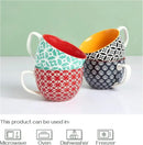 DOWAN Coffee Mugs Set of 4, 24 oz Large Coffee Mugs, Jumbo Soup Mugs With Handles, Ceramic Coffee Cups for Coffee Cereal Latte for Men Women, Housewarming Wedding Gift, Vibrant Colors by CozyNest Decor