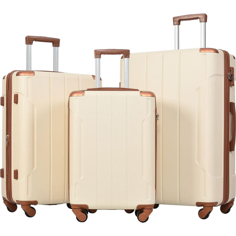 Hardshell Luggage Sets 3 Pcs Spinner Suitcase with TSA Lock Lightweight 20"24"28"