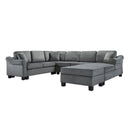 Contemporary U - Shaped Sectional Sofa With Movable Storage Ottoman by HouseOfZazla