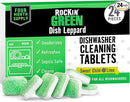 Rockin' Green Dishwasher Cleaner Tablets (24 Pack) - Septic Safe Dishwasher Cleaning Tablets Dishwasher Cleaner and Deodorizer Dishwashers Tablet Remove Build Up with Citric Acid (Sweet Child O'Lime) by TinyTreasures Baby Boutique