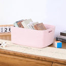 Large Storage Baskets for Organizing, Closet Shelf Baskets for Clothes Blanket Towels, Baby Nursery, Toy Bins Box, Woven Rope Baskets, 17 x 13 x 7.5”, 4 Packs Light Pink by CozyNest Decor