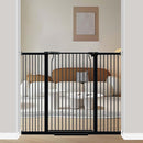 40.5" Extra Tall Baby Gate for Doorways, 49.2"-54.7" Extra Wide Pet Gate Pressure Mounted, 1.37" Narrow Space Puppy Dog Barrier Indoor, No Drill Safety Child Gate, No Climb Fence Black by TinyTreasures Baby Boutique