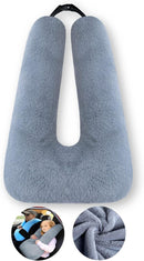Travel Pillow Car Pillow Kid Car Sleeping The Sleeping Aid for Adults and Kids on Road Trips Kids Travel Pillow Gray by TinyTreasures Baby Boutique