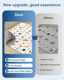 Odorless Premium Foam Baby Play Mat 71" x 59", Soft Microfiber Fabric Crawling Mat for Floor- Comfortable and Hypoallergenic, Non-Slip Cushioned Floor Playpen mat for Infants,Babies,Toddlers by TinyTreasures Baby Boutique
