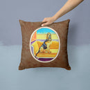 Bloodhound Couch Sitting Throw Pillow - 14x14 Decorative Pillow – Art for Your Home & Patio 7191PW1414