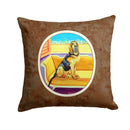 Bloodhound Couch Sitting Throw Pillow - 14x14 Decorative Pillow – Art for Your Home & Patio 7191PW1414