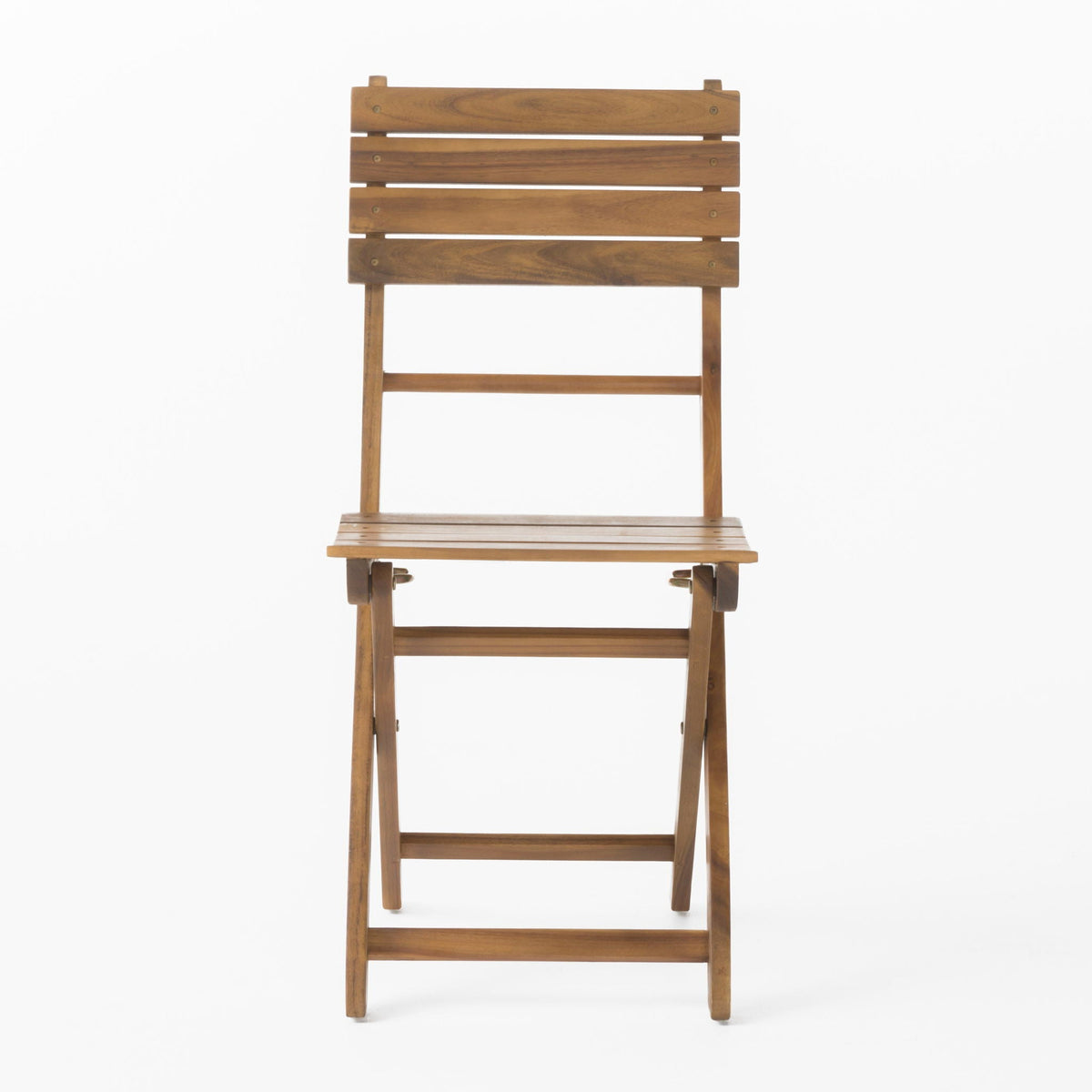 Outdoor Foldable Wood Dining Chair With Slat Design (Set of 2), photo 15 of 32