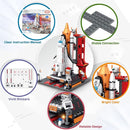 Space Exploration Shuttle Toys for 8-12 and 8-14 Years Boys Kids, 1008pcs 7 Models Aerospace Building Set with Heavy Transport Rocket and Launcher, Educational Construction Toy by TinyTreasures Baby Boutique