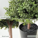 2 Pack 24.5inch Artificial Topiary Ball Plants, Faux Boxwood Ball in Pot, Fake Outdoor Plant for Front Door Decor, Home Decor, Garden, Wedding Decor by CozyNest Decor