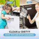 KitchenTour Dishwasher Magnet Clean Dirty Sign, Upgrade Super Strong Clean Dirty Magnet for Dishwasher, Large Text Easy to Read Non-Scratch Magnetic Indicator Kitchen Decor, Silver by TinyTreasures Baby Boutique