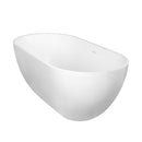 Small Size Stone Resin Solid Surface Oval Shape Freestanding Bathtub For The Bathroom - Matte White by HouseOfZazla