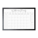 Personalized Dry Erase Wall Calendar with Custom To do list and Notes Organization Sections | Large Whiteboard Calendar (36" W x 24" H, Black Frame) by TinyTreasures Baby Boutique