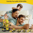 5-in-1 STEM Robot Building Kit for Kids Ages 8-16, Remote & App Controlled, Rechargeable Engineering Learning DIY Coding Toy, Educational Building Blocks Gift for Girls & Boys (673 PCS) by TinyTreasures Baby Boutique