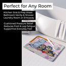 Yorkie Puppies three in a row Memory Foam Kitchen Mat Machine Washable Anti-Fatigue Cushion Comfort Bath or Kitchen Rug