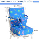 Toddler Booster Seat for Dining Table, Dinosaur Booster Seat for Table with Backrest and Adjustable Seat Belts Non-Slip Bottom Portable Booster Seat Increasing Cushion for Kid Baby Eating Travel Home by TinyTreasures Baby Boutique