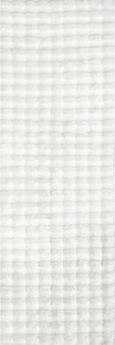 nuLOOM Jeni Checkered 2'6" x 6' Machine Washable Runner Rug for Living Room Bedroom Dining Room Entryway Hallway Kitchen, Off White by CozyNest Decor