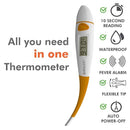 Konquest KDT-1201 Best Digital Medical Thermometer, Highly Accurate and Fast, Easy to Use, 10 Second Reading. Detect Fever Quickly - Oral Armpit and Rectal Thermometer for Babies Children and Adults by TinyTreasures Baby Boutique