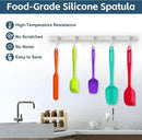 Barsone 5-Piece Silicone Spatula Set（ Heat Resistant 446°F Food Grade BPA Free, Nonstick Cookware Safe Dishwasher Safe Kitchen Tools for Baking, Cooking, Stirring, Multicolor） by CozyNest Decor