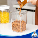 MR.SIGA 4 Pack Airtight Food Storage Container Set, BPA Free Kitchen Pantry Organization Canisters with One-handed Leak Proof Lids, 1L / 33.8oz, Medium, White by TinyTreasures Baby Boutique