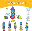 Imagimake Window Art for Kids - Rocket | Suncatcher Kits for Kids, Arts and Crafts for Ages 6-8 | Birthday Gifts for 5 6 7 8 9 10 11 12 Years Old Boys & Girls by TinyTreasures Baby Boutique
